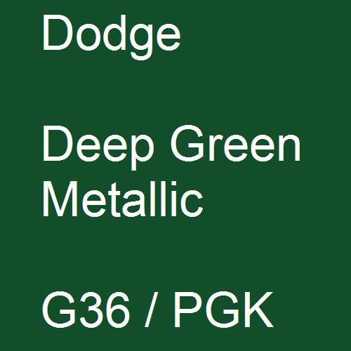 Dodge, Deep Green Metallic, G36 / PGK.